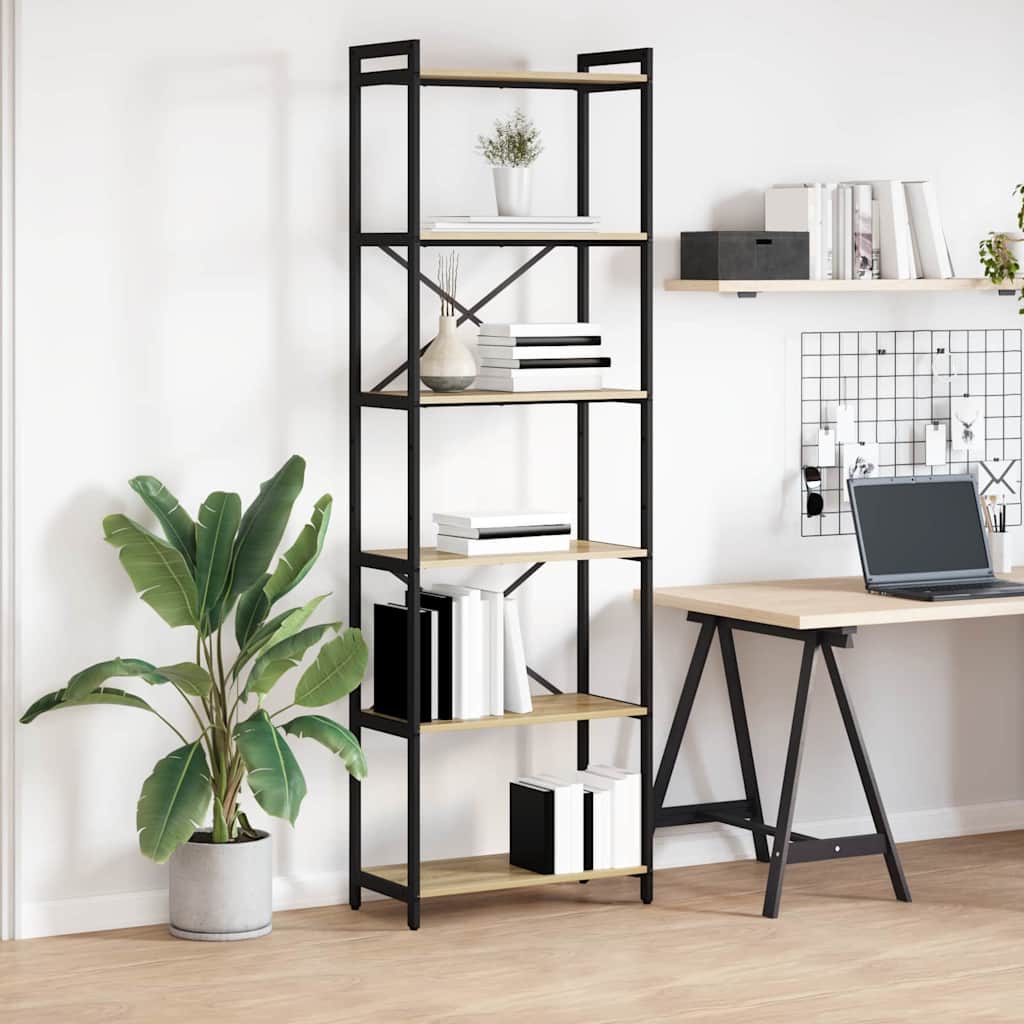 Raamatukapp Sonoma tamm 60 x 30 x 188 cm Tehispuit