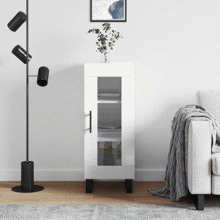 Puhvetkapp, kõrgläikega valge, 34,5 x 34 x 90 cm, tehispuit