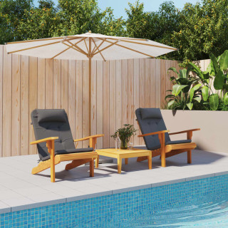 Подушки для стула Adirondack, 2 шт., антрацитово-серые, ткань оксфорд