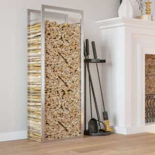 Подставка для дров, 50x28x132 см, нержавеющая сталь