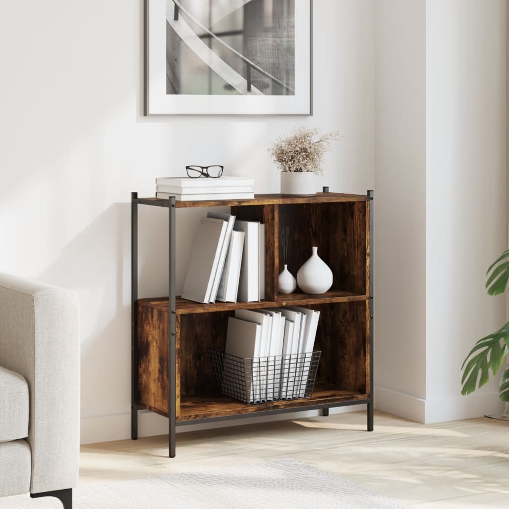 Книжная полка, дымчатый дуб, 72 x 28 x 77,5 см, искусственное дерево