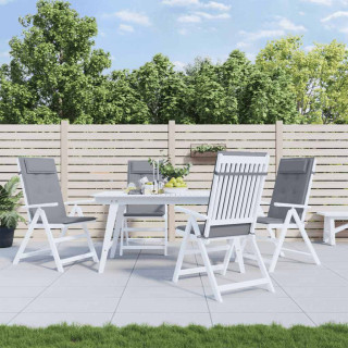 Подушки на стулья с высокой спинкой 6 шт, серый, ткань Оксфорд