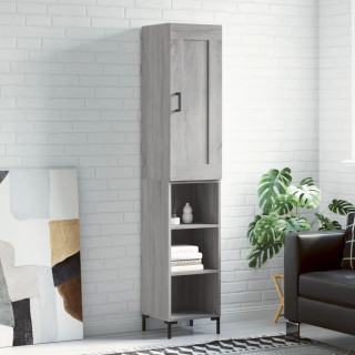 kõrge kapp, hall Sonoma tamm, 34,5x34x180 cm, tehispuit