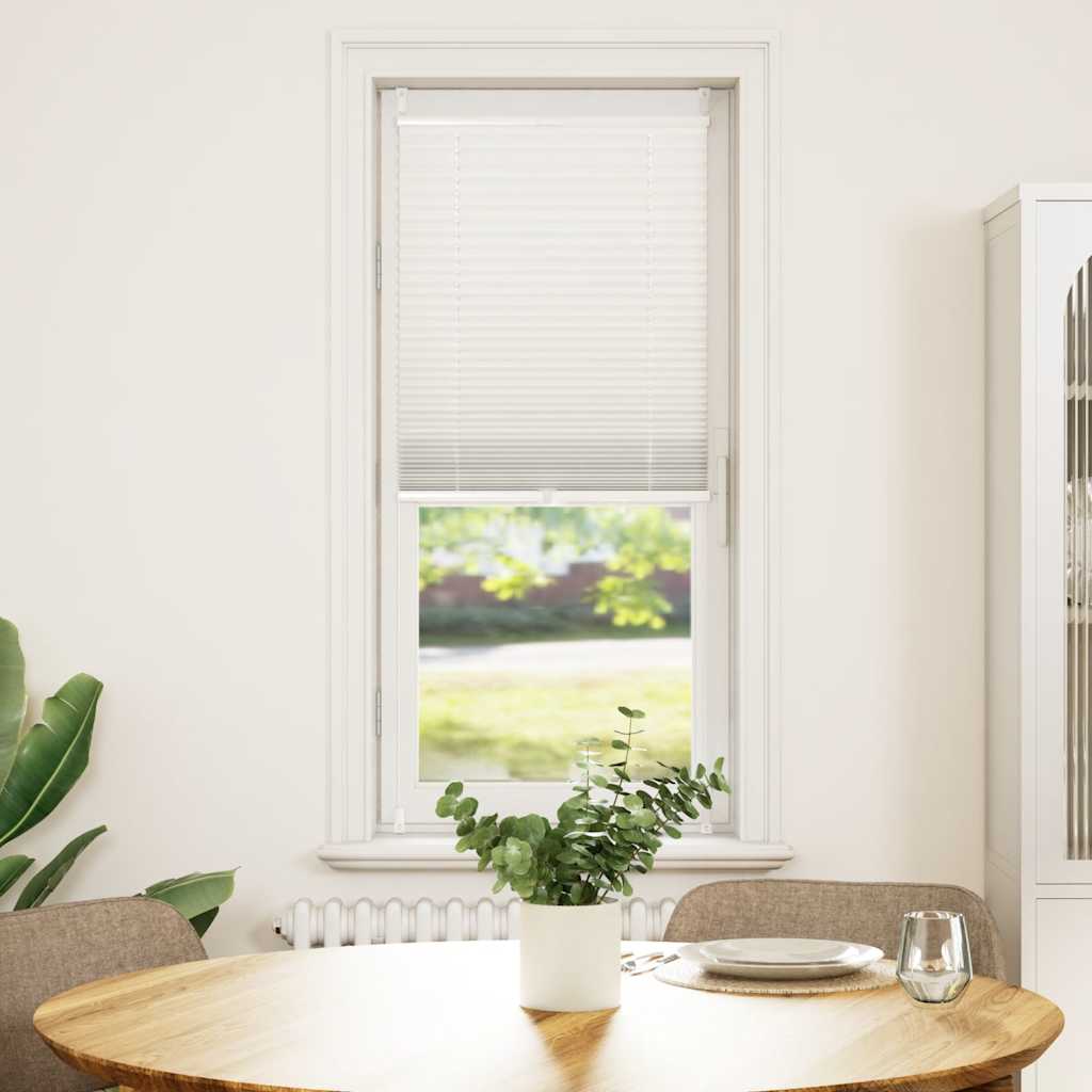 Plisseekardin 50 x 125 cm valge