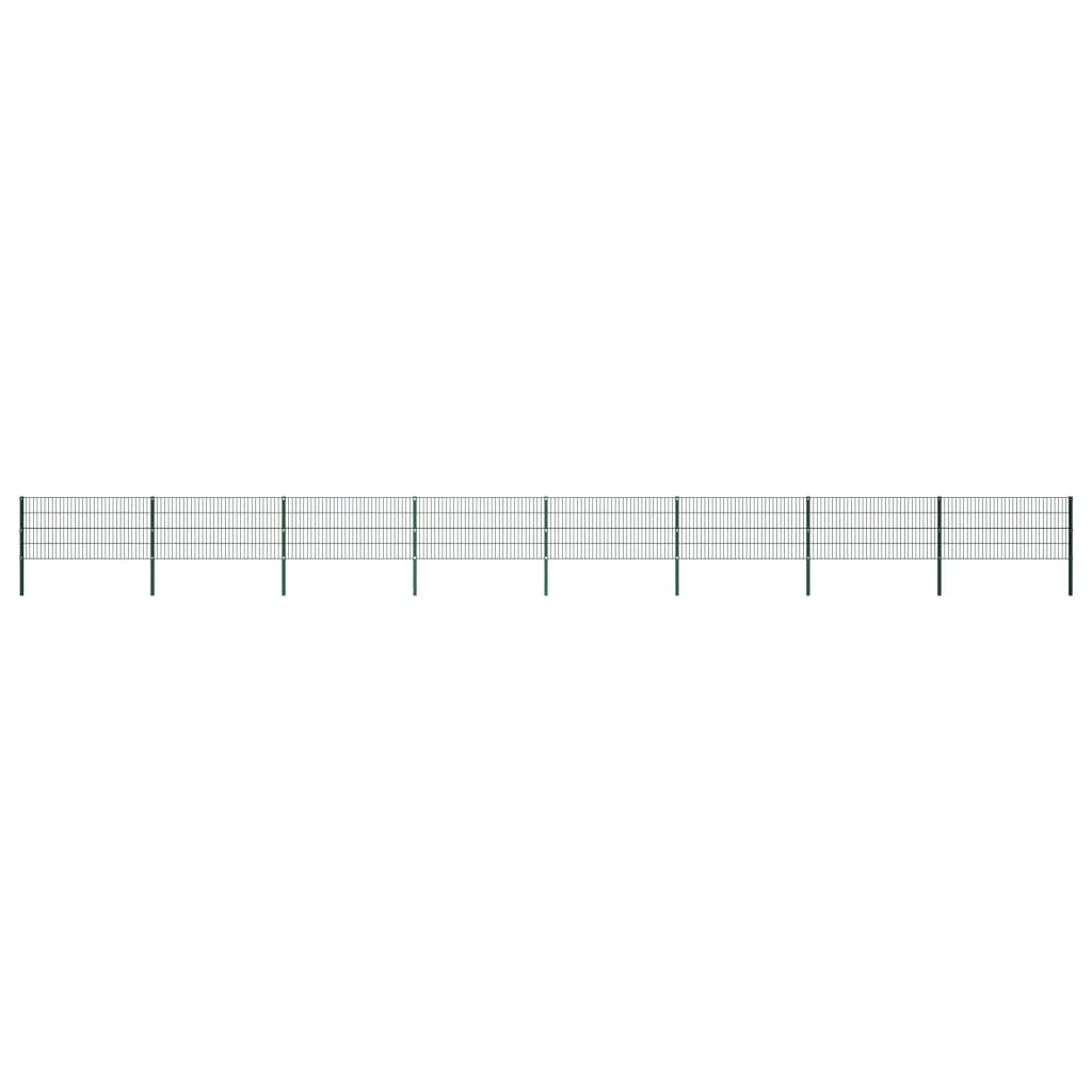 aiapaneel postidega, raud, 1385 x 80 cm, roheline