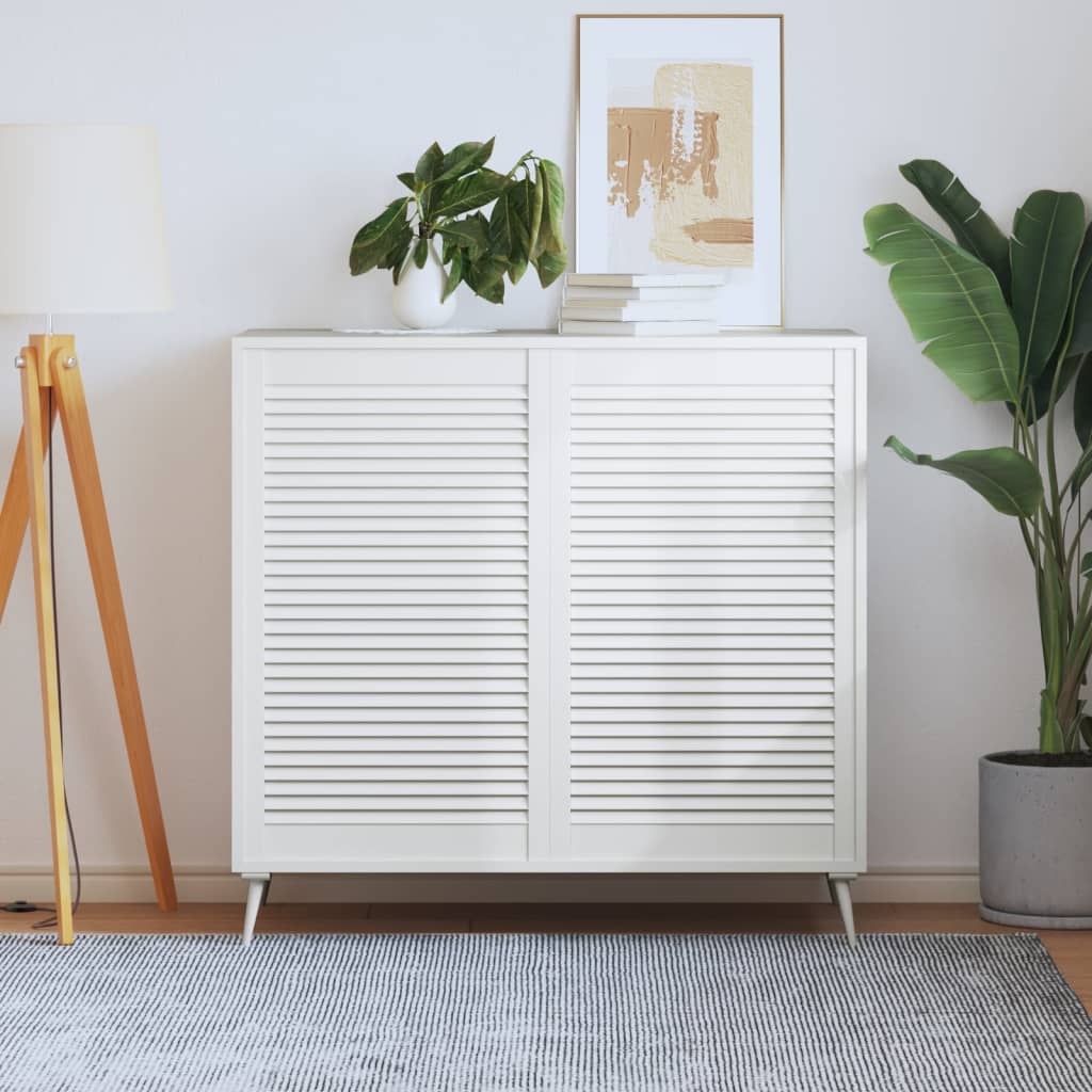 kapiuksed, võrega disain 2 tk valge 99,3x59,4 cm männipuit