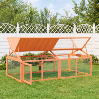 Загон для животных, коричневый, 200 x 112,5 x 74 см, сосна