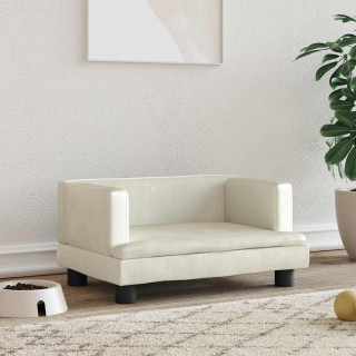 Лежанка для питомца, кремовая, 60x40x30 см, велюр