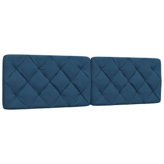 Подушка в изголовье, синяя, 180 см, ткань