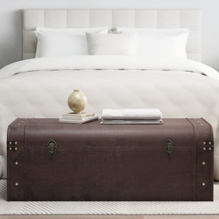 Lukkudega aardekirst, tumepruun, 110 x 50 x 39,5 cm, vineer