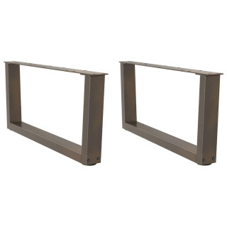 Ножки для кофейного столика V-образные, 2 шт, натуральная сталь, 70 x (30–31,3) см, сталь