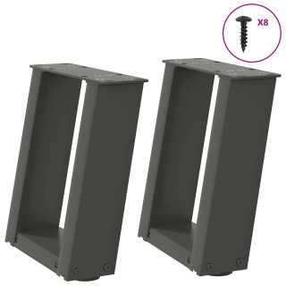 kohvilaua jalad U-kujulised 2 tk, antratsiithall, 30 x (30-31) cm, teras