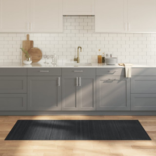 vaip, ristkülikukujuline, hall, 80 x 200 cm, bambus