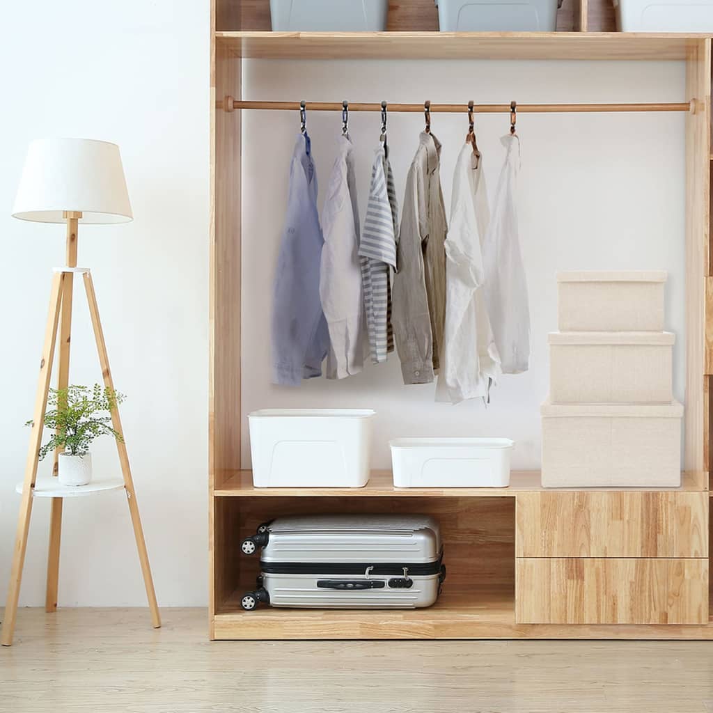 штабелируемые ящики для хранения, 3 шт., ткань, кремовый