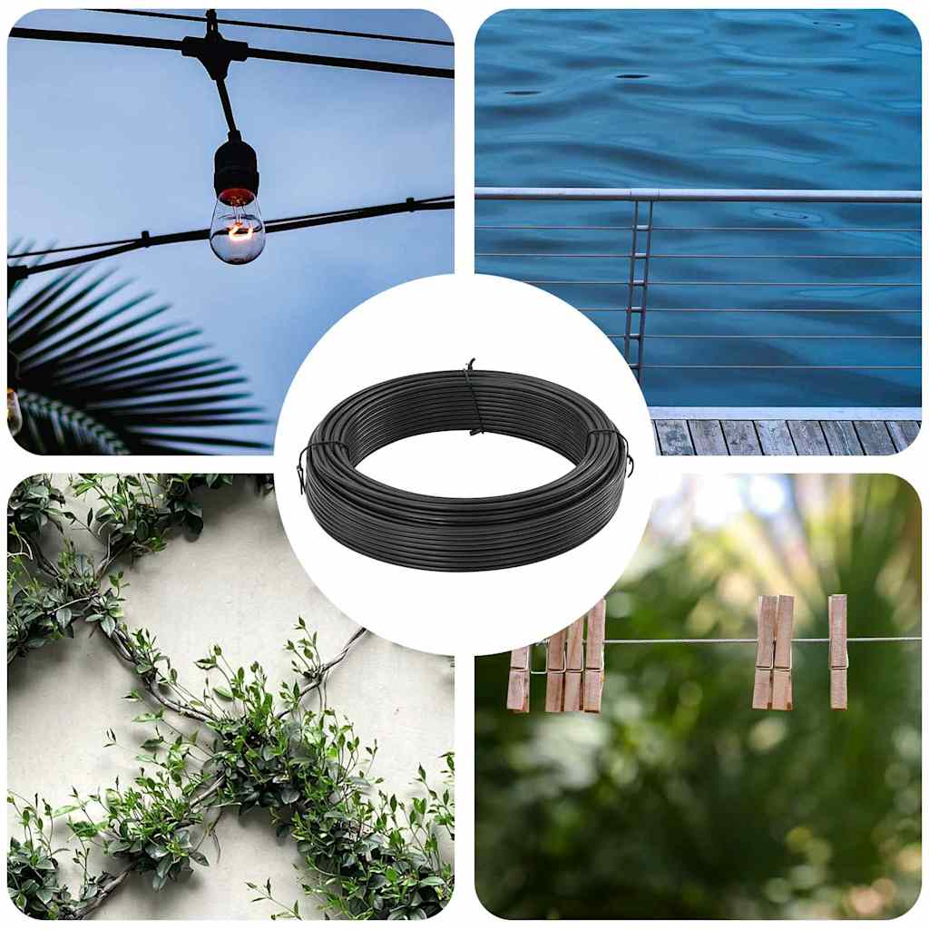 Aedade sidumistraat Antratsiit 25 m PVC kaetud teras