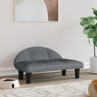 Лежанка для собак, темно-серая, 70x52x30 см, вельвет