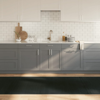 vaip, ristkülikukujuline, hall, 100 x 1000 cm, bambus