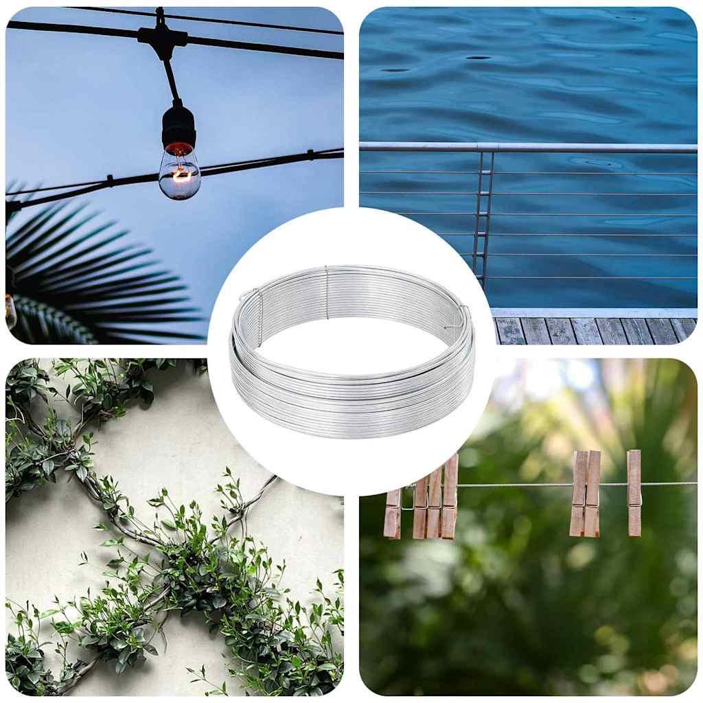 Aedade sidumistraat Hõbedane 80 m Kuumtsinkitud teras