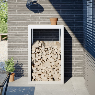 Подставка для дров, белая, 60x40x100 см, сталь