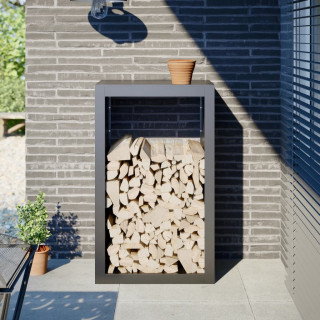 Подставка для дров, антрацитово-серый, 60x40x100 см, сталь