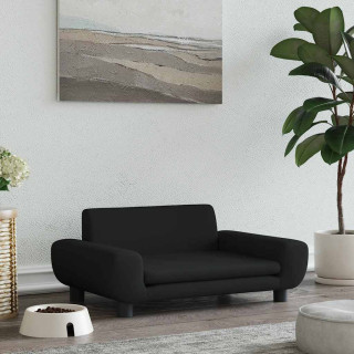 Лежанка для собак, черная, 70 x 45 x 33 см, бархат