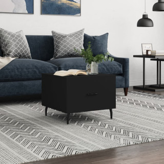 Журнальный столик, черный, 50x50x40 см, искусственное дерево