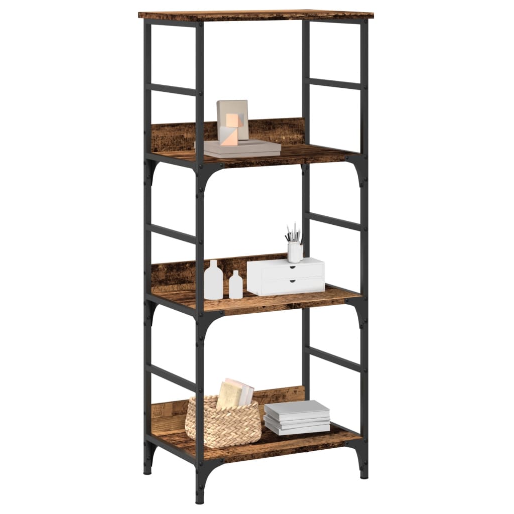 Книжный шкаф под старое дерево 50x33x117,5 см из инженерного дерева