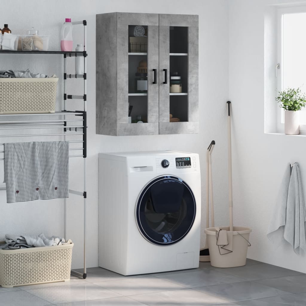 Настенный шкаф, бетонно-серый, 69,5 x 34 x 90 см