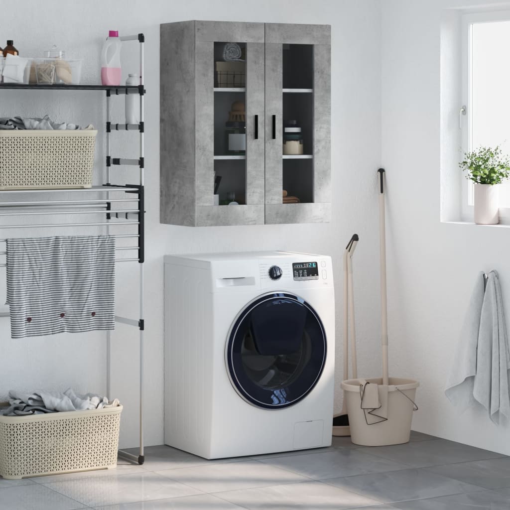 Навесной шкаф, бетонно-серый, 69,5 x 34 x 90 см