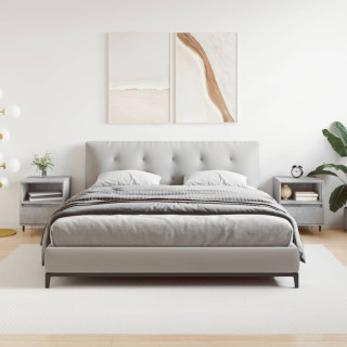 Тумбочки прикроватные 2 шт, бетонно-серый, 40 x 35 x 50 см, искусственное дерево