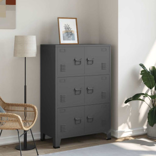 Industriaalne hoiukirst, antratsiithall, 75x40x115 cm, metallist