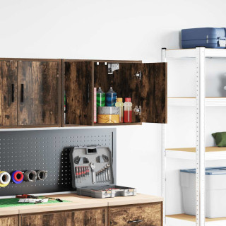 Гаражный настенный шкаф из копченого дуба