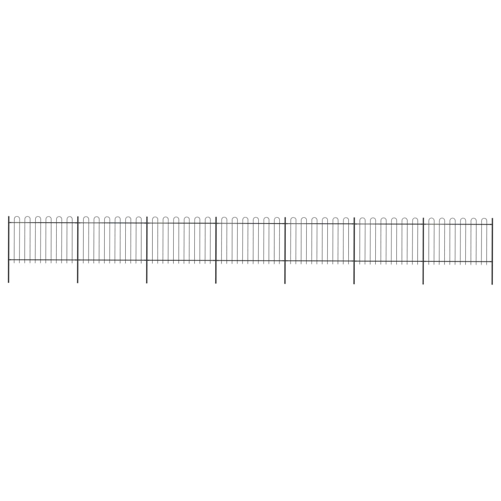 aiapiire rõngasotsaga, terasest, 1248 x 120 cm, must