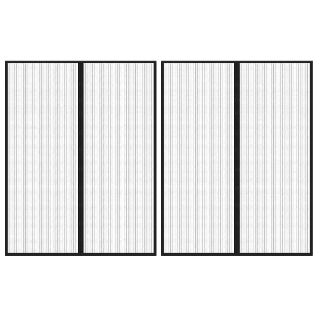 ukse putukavõrk 2 tk, magnetplokkidega must 230x160 cm