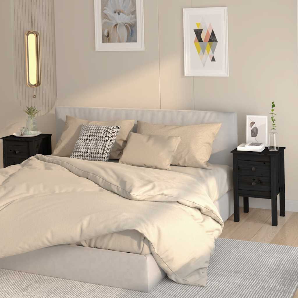 Прикроватные тумбочки 2 шт, 40 x 35 x 61,5 см, сосна