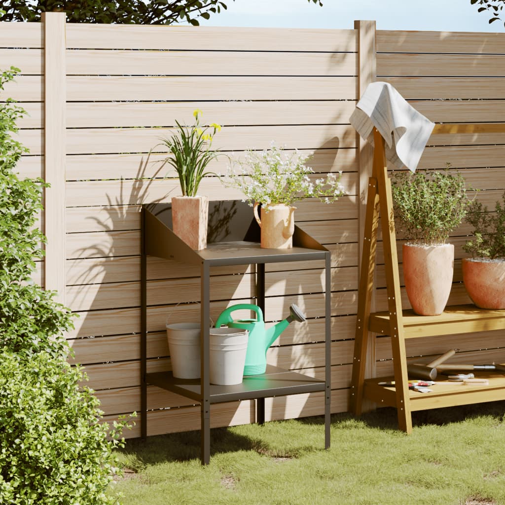 Подставка для растений, антрацитовый серый, 56,5x54,5x100 см, оцинкованная сталь