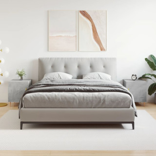 Тумбочки прикроватные 2 шт, бетонно-серый, 40 x 40 x 50 см, искусственное дерево