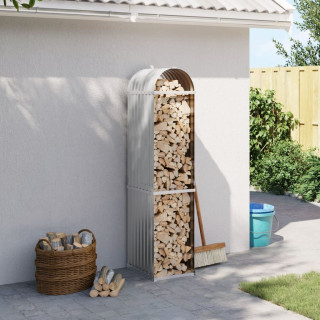 küttepuude alus, helehall, 40x45x170 cm, tsingitud teras