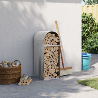 küttepuude alus, helehall, 40 x 45 x 100 cm, tsingitud teras