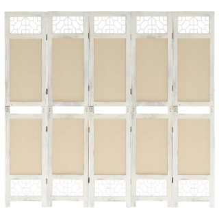 5 paneeliga sirm, kreemjasvalge, 175 x 165, kangas