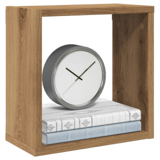 Кубические настенные полки, 4 шт, искусственный дуб, 30x15x30 см