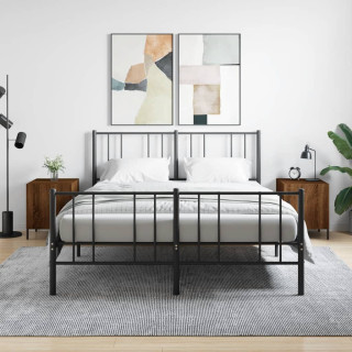 Тумбочки прикроватные 2 шт, коричневый дуб, 40 x 40 x 50 см, ДСП