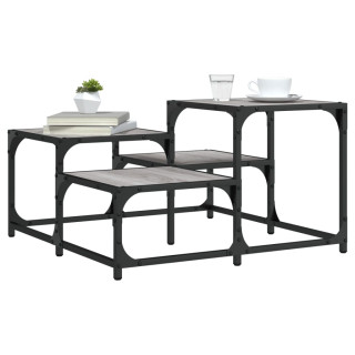 kohvilaud, hall Sonoma tamm, 68 x 68 x 40 cm, tehispuit