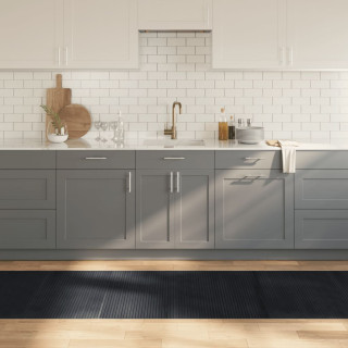 ковер, прямоугольный, черный, 80 x 300 см, бамбук