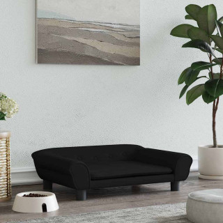 Лежанка для питомца, черная, 70 x 48 x 22 см, велюр