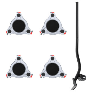 mööblirullikud 4 tk tõstukiga 14,5 x 13,5 x 4 cm teras 400 kg