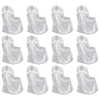 Чехлы на стулья свадебные, 12 шт, белые