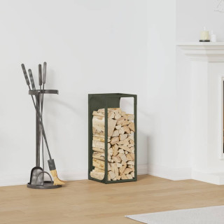 Дровница оливково-зеленая 25x25x60 см, холоднокатаная сталь