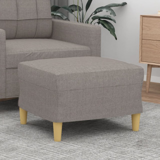 Пуф для ног, коричнево-серый, 60 x 50 x 41 см, ткань