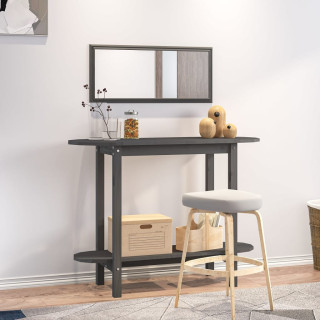 Консольный столик, серый, 110x40x80 см, сосна